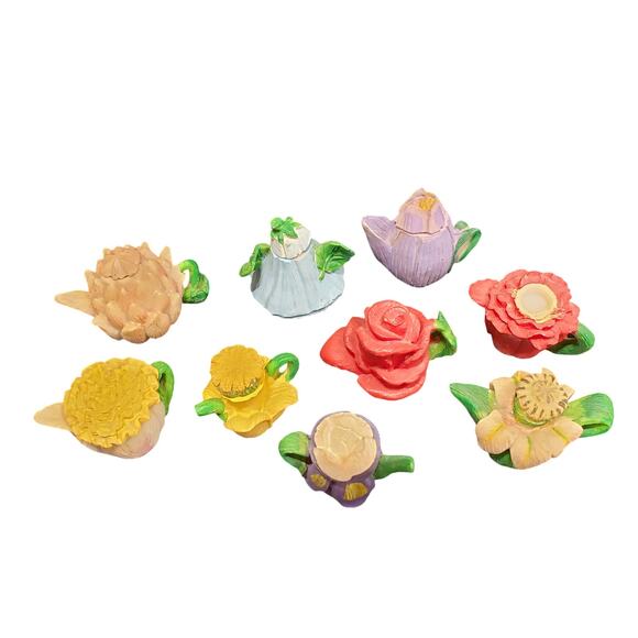 Miniature Doll House Tea Set 18 Piece Tea Set Collectible - Picture 2 of 15